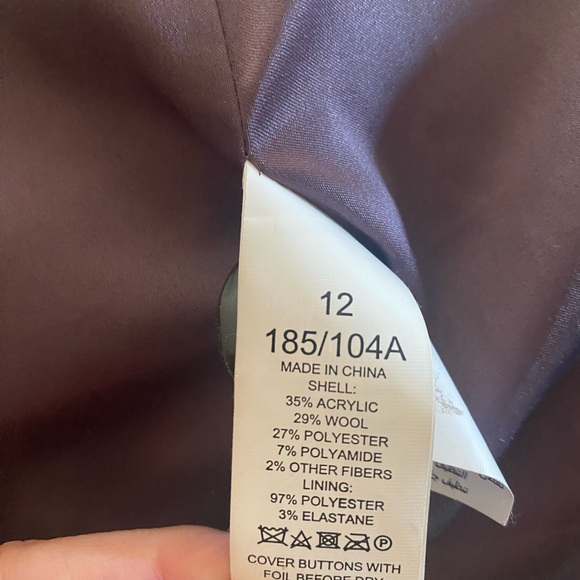 Kate Spade Brushed Leopard Peacoat in Purple, size 12/L - Picture 12 of 12